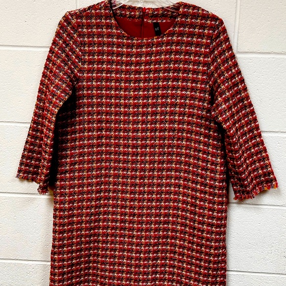 Zara Trafaluc Pink Tweed Dress - Picture 1 of 8